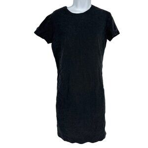Ralph Lauren Black Linen Short Sleeve Shift Dress Size 6 Made In USA